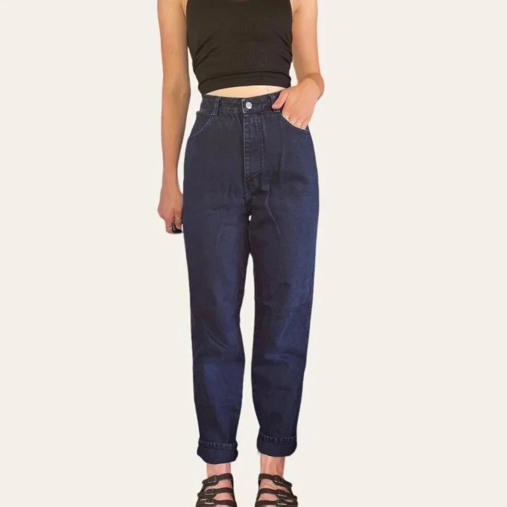 Gloria Vanderbilt vintage 80s/90s indigo blue mom jeans - size 29/30/31